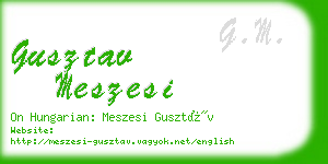 gusztav meszesi business card